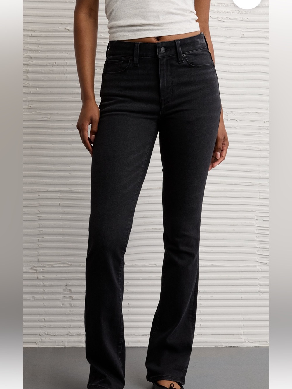 American Eagle Outfitters Black Kicked Flared Jeans